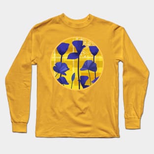 Blue Poppies Long Sleeve T-Shirt